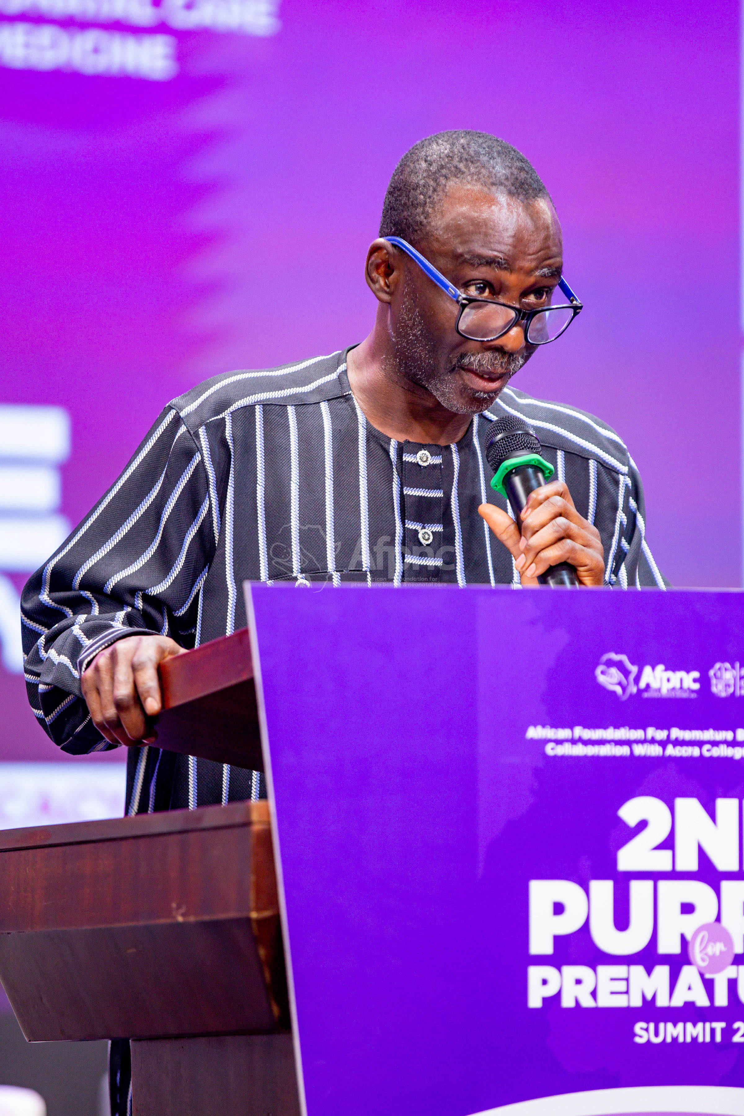 Speaker at the Purple for Prematurity podium