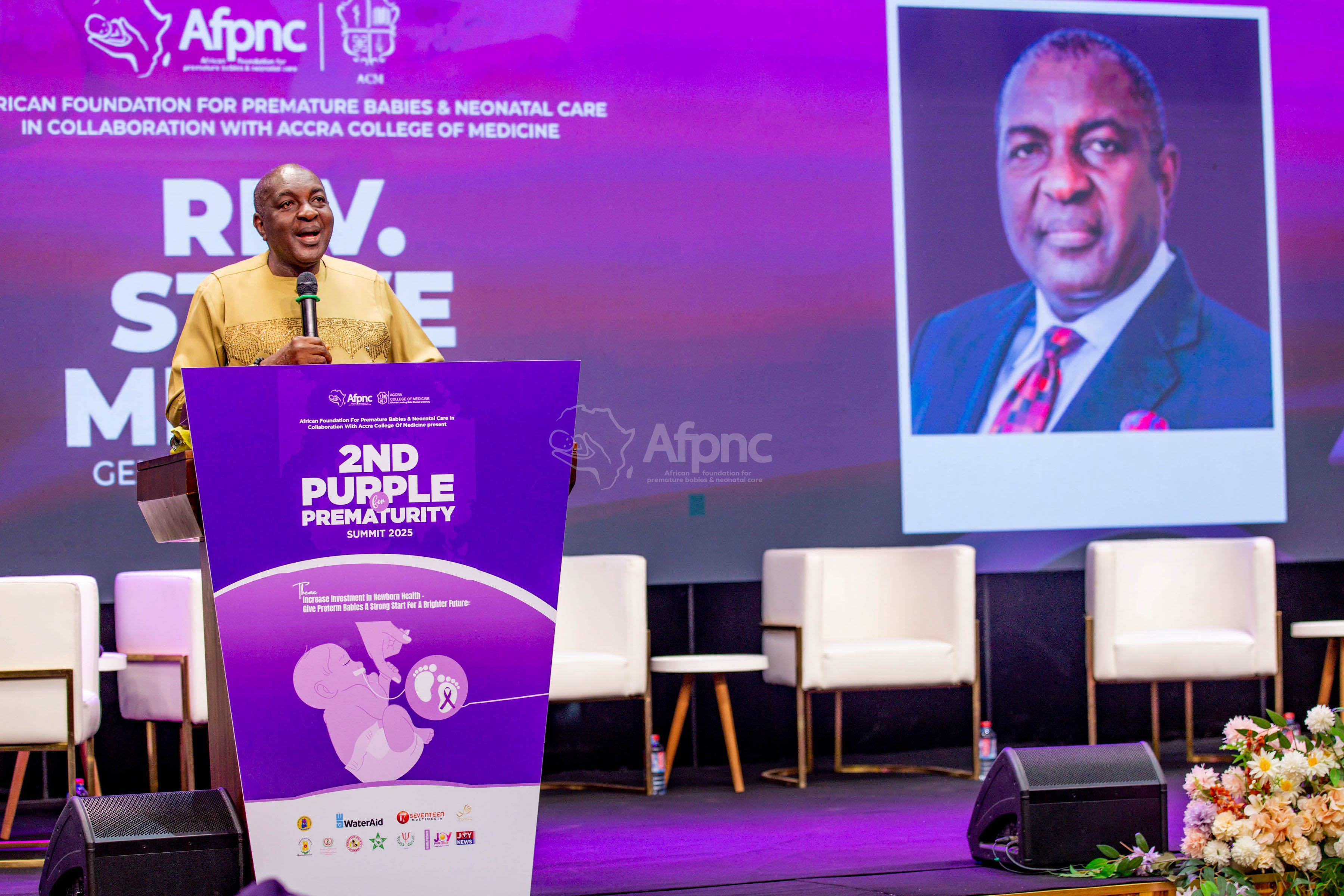 Rev. Steve Mensah speaking at the 2025 Summit