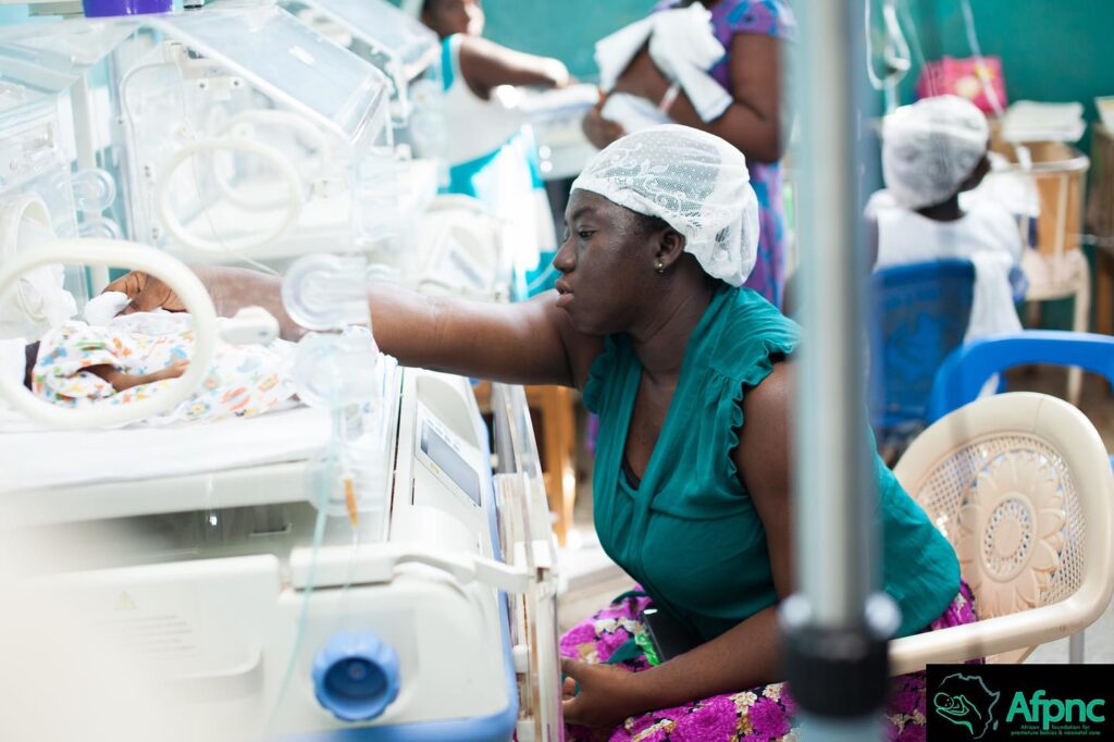 Preterm Mother checking on her baby